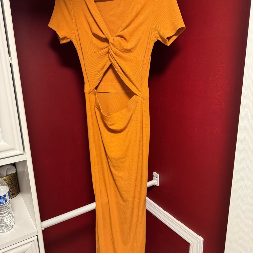 Elegant Orange Women's Dress